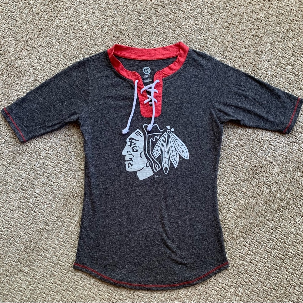 Chicago Blackhawks Tie Up Neck Top